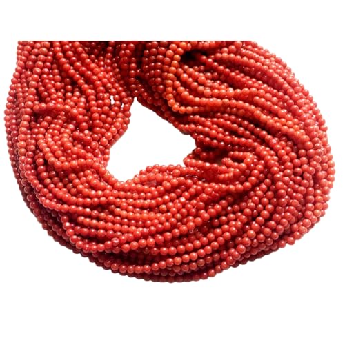 Perles unies de corail pour bijoux à enfiler soi-même pour création DIY