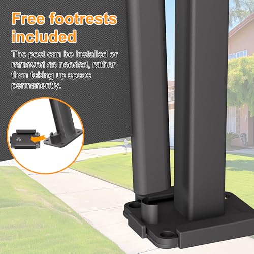 Image of HOMEDEMO 146 inch x 78 inch Retractable Side Awning with Privacy Screen Protection, Carbon Gray Waterproof & UV-Resistant Outdoor Side Pull Shade for Patios, Balconies and Gardens