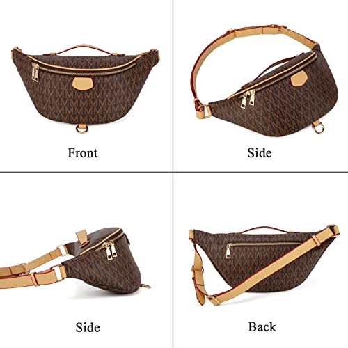 Casual-Travel-Daypack-for-Women-Sling-Chest-Backpack-Fashion-Waist-Belt-Pack-Bags-Crossbody-Pouch-Money-Shoulder-Purse-Deep-Brown
