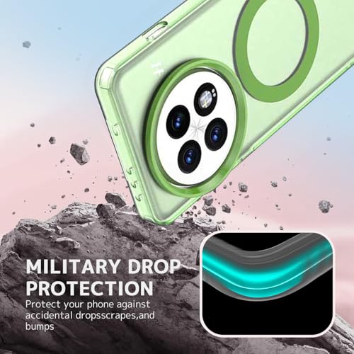 Coque OnePlus 13 silicone translucide vert mat compatible MagSafe - 6