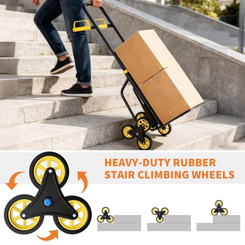 Carretilla para escaleras GarveeTech con 6 ruedas y capacidad 440 lb miniatura 5