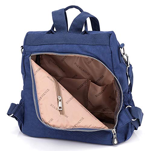 Image of MINTEGRA Women Shoulder Backpack Multi-Pocket Nylon Purse Large Capacity Waterproof Casual Daypack
