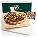 DOLCE MARE Kamień do pizzy beżowy - kamień do pizzy z wysokiej jakości kordierytu do piekarnika i grilla - kamień do pieczenia chrupiącej pizzy jak u Włoch - w zestawie łopatka do pizzy - kamień do pieczenia chleba | kamień do pieczenia…