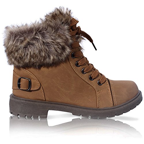 CORE COLLECTION - Botas de piel sintética para mujer Marrón marrón claro