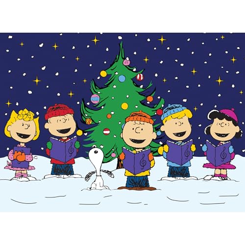 RoseArt - Peanuts - Christmas Caroling - 100 Piece Jigsaw Puzzle for Kids and Adults