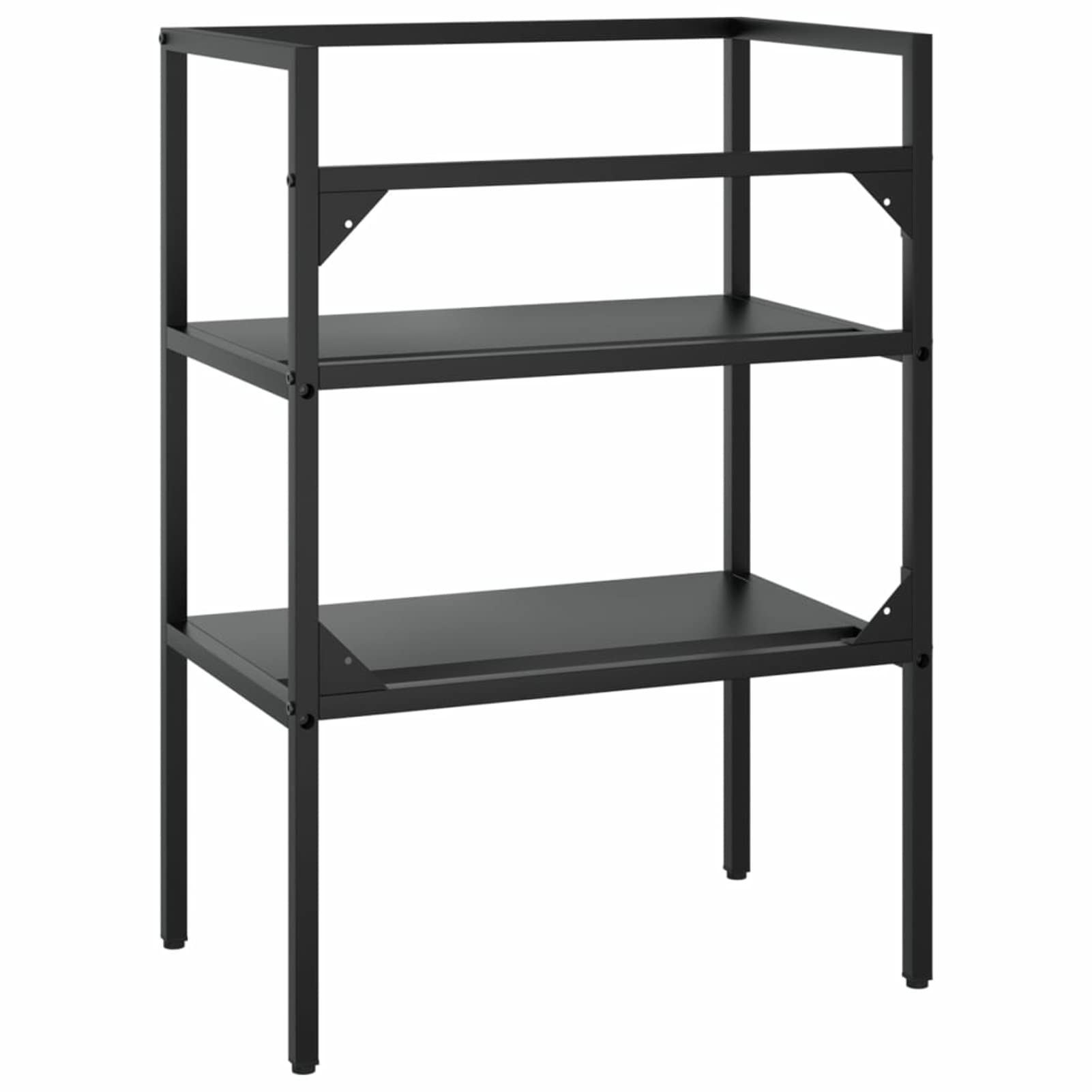 LAPOOH Estructura de Lavabo de Hierro Negro 59x38x83 cm, Caballetes para Mesa, Caballete Metalico, Mesa Trabajo, Caballete Trabajo 338488