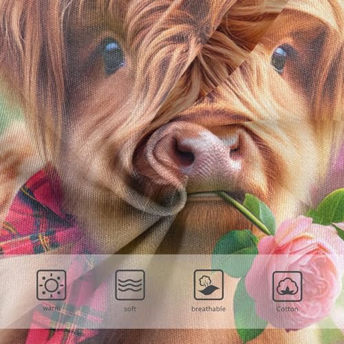 Colorful Flower Highland Cow Toddler Girl Undies, Underwear Girls, 2T–8 Years3