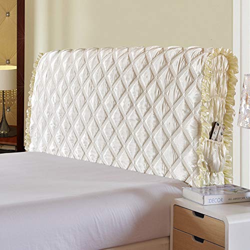 Coperchio Antipolvere Di Seta Copripiumino Trapuntato Imballo Completo Copripolvere Antipolvere Coprivasca Lavabile Forniture Nuziali,Beige-220 * 65cm