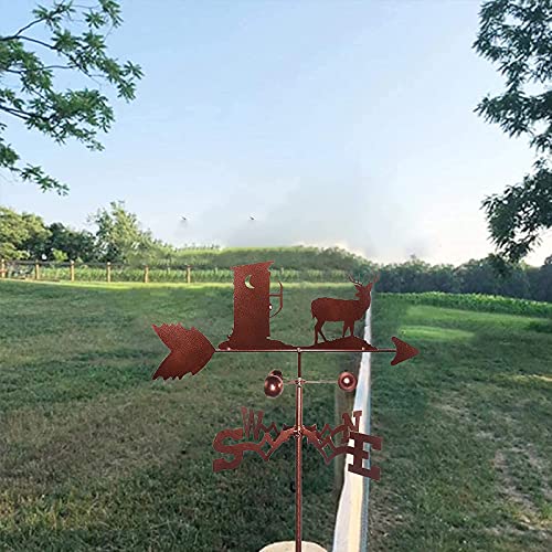 Girouette de chasse au cerf indicateur direction vent pour toit extérieur et jardin