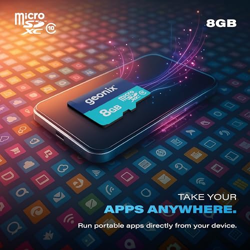 Image of Geonix 8GB MicroSDXC, 150MB /s Read, 70MB /s Write, Memory Card, 5 Years Warranty