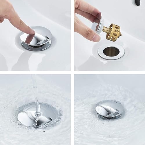 Miniatura 6 de Elegante grifo de fregadero de recipiente cromado, moderno grifo de baño de una sola manija, grifo de lavabo alto de un solo orificio con línea de