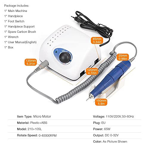 Giroflee Strong 210 105L Model 40000RPM Electric Micro Motor Drill Machine - Image 3