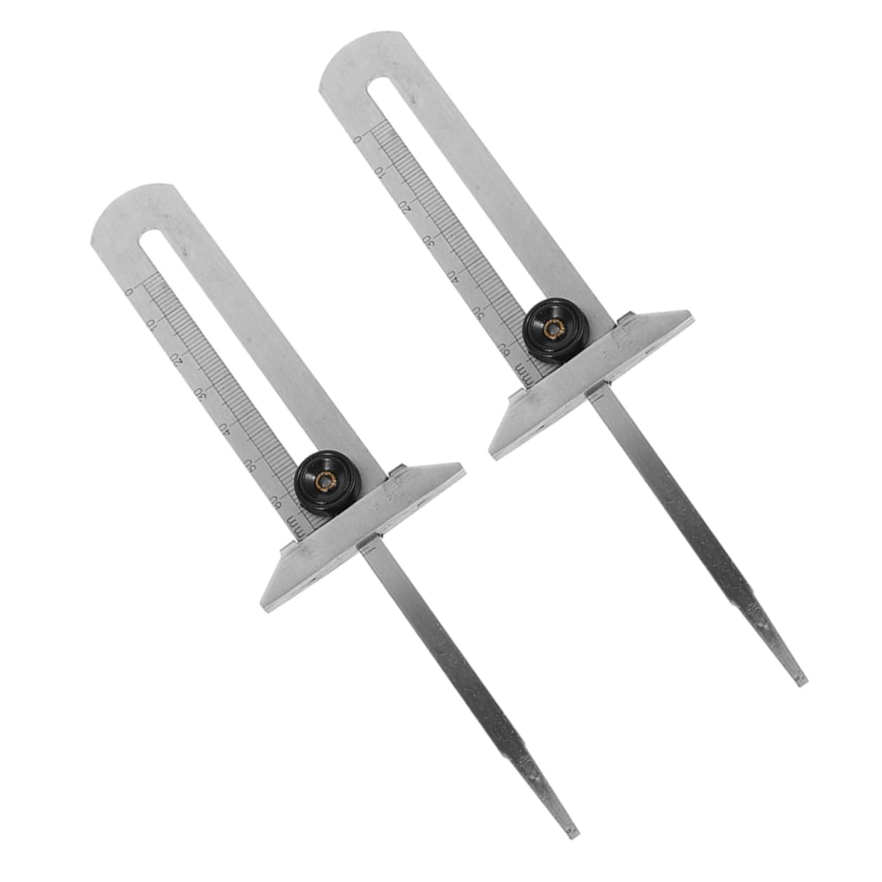 2-Pack Stainless Steel Tire Tread Depth Gauge 0-60mm Automotive Tool for Accurate Tire Wear Measurement for Cars Trucks and Motorcycles