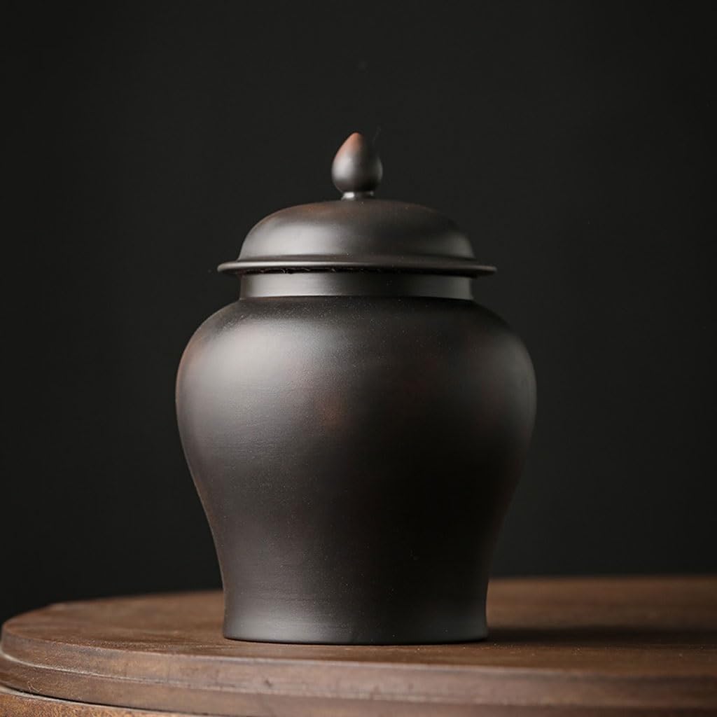 Barattolo per il tè in ceramica per la conservazione del tè Barattolo sigillato per la casa di grandi dimensioni Barattolo per la conservazione della casa Barattolo per la conservazione delle (A)