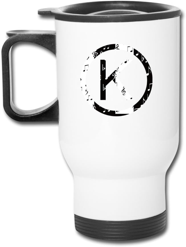 Fashion Design Music Note Circle K White Mug