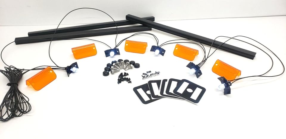 BROCK'S VISOR PARTS Amber Lens Complete Lund Lighted Visor Install Kit (Universal, Truck)