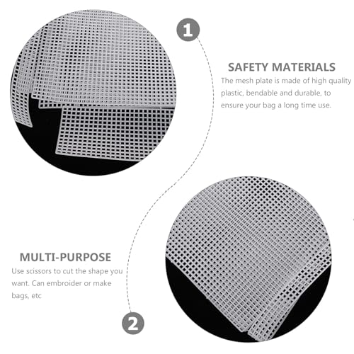 Material resistente y cortable de malla de plástico para manualidades de bolsos tejidos 3