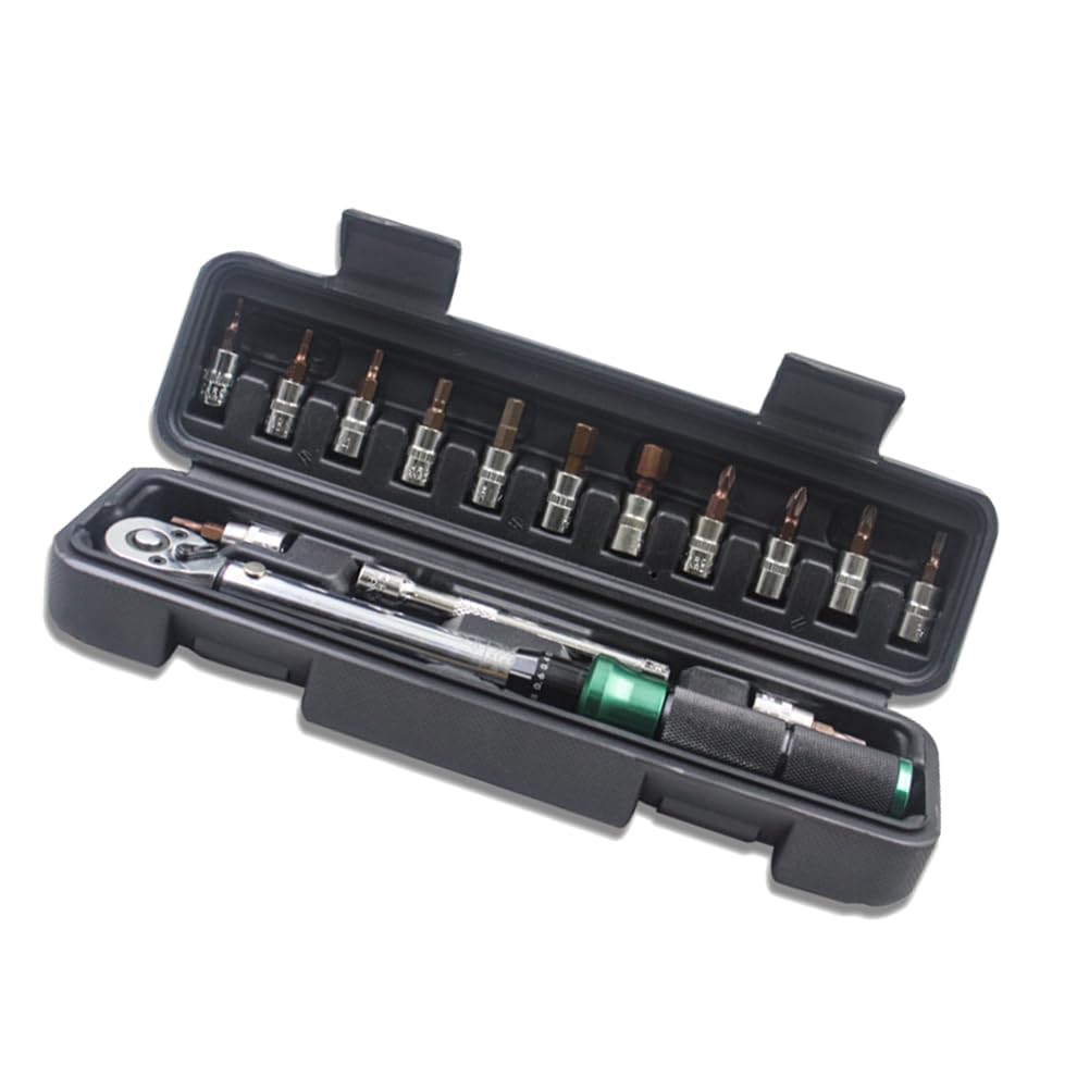 Juego de llaves dinamométricas 15 Uds., herramienta para Micro bicicleta de 0,1 Nm, llave dinamométrica hexagonal/Torx/herramientas de reparación de enchufes de punta cruzada