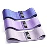 CFX Resistance Bands Set, Exercise Bands with Non-Slip Design for HIPS & Glutes, 3 Levels Workout Bands for Women and Men, Booty Bands for Home Fitness, Yoga, Pilates (Dark Purple,Purple,Light Purple)