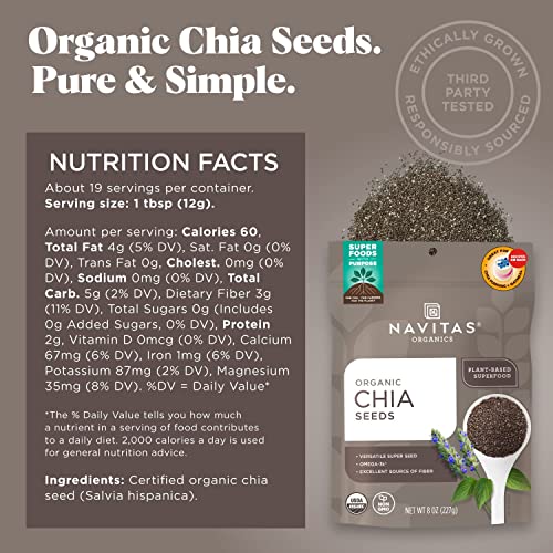 Image of Navitas Organics Chia Seeds (8oz) (Pack of 12)