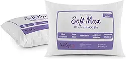 Kit 02 Travesseiros Micropercal 400 Fios Fibra Siliconizada 50x70cm Lavável, Antiácaro, Antialérgico Soft Max