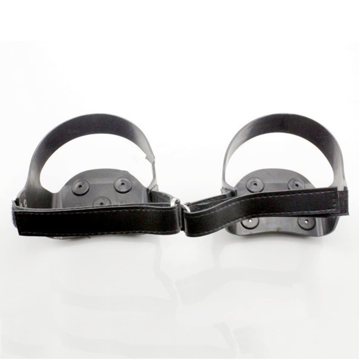 VORCOOL 2 Paia di Punte di Tacchetti Tacchetti Neri sulle Coperture a Piedi Soprascarpe Escursionismo Invernale Neve Anti E Riflettenti Jogging Alpinismo Scarpe Antiscivolo