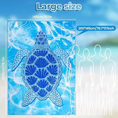 KUOGAS Strandtuch XXL 200x145 cm,Groß Schnelltrocknendes Mikrofaser Handtuch, Sandfrei Badetuch,Stranddecke Damen strandhandtuch