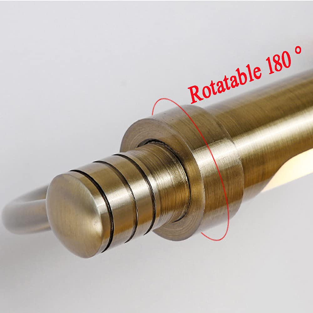 Lampada frontale a specchio a LED retrò per bagno, lampade da specchio da bagno impermeabili IP44, applique da parete a LED in metallo regolabile per soggiorno, camera da letto, salotto, applique per