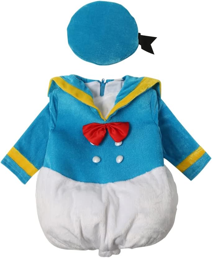 [SCLYX] キュートーなセーラー服 女の子 かわいい 2点セット ミニ帽子付 ダックコスチューム ダック服 ダック着ぐるみ衣装