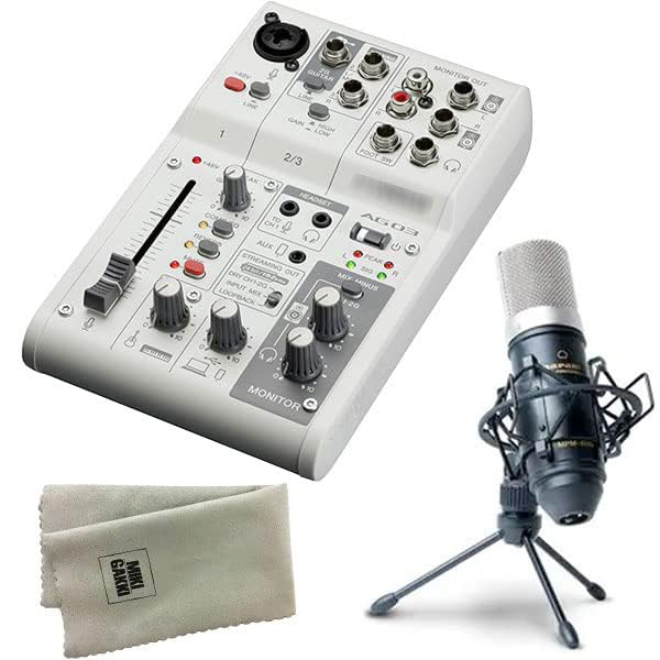 Yamaha マイクミキサー セット Amazon | YAMAHA ミキサー AG03MK2 B(黒) + コンデンサーマイクMPM1000