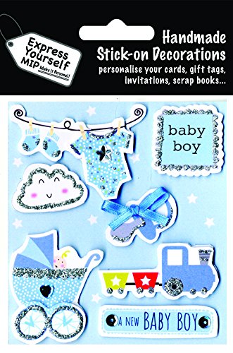 New Baby Boy Toppers - Self Adhesive Greeting Card Craft Ebellishent - View #8