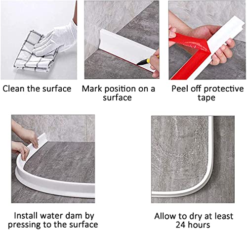 TAOQILE Barriera per Doccia Ferma Acqua Doccia