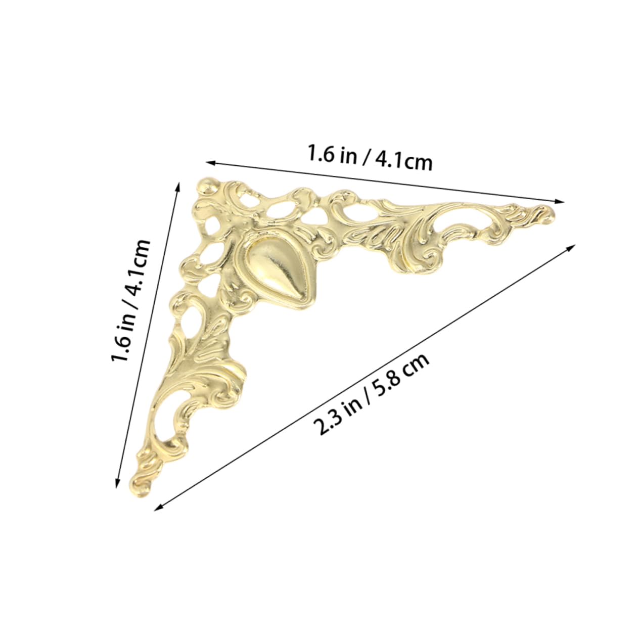 Hohopeti Elegant DIY Decor 50pcs Yellow Flower Stickers for Book Corner Protectors Metal Case Corner Covers
