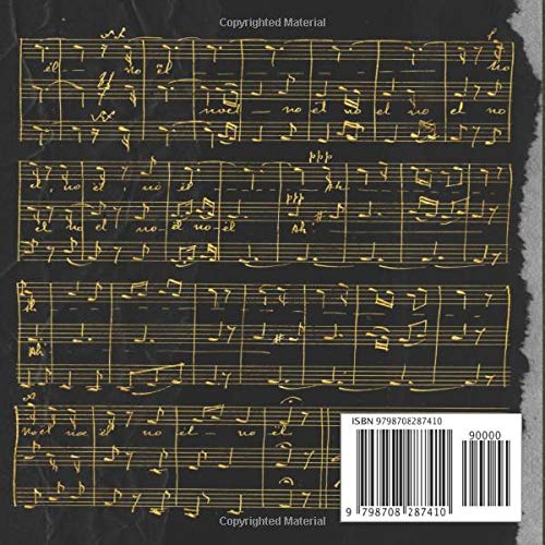 6x6 vintage aged sheet music scrapbook paper for crafts & scrapbooking black & gold 20 pattern 2 design for collage & decoupage: decorative antique ... kit pattern collection for gift wrapping image 3