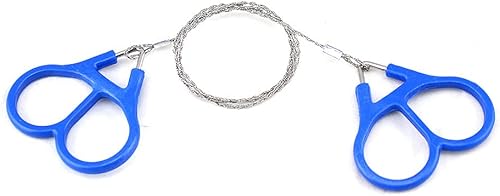 Sierra de alambre para acampar, sierra de alambre de bolsillo de acero inoxidable, accesorios de equipo de supervivencia para acampar al aire libre,