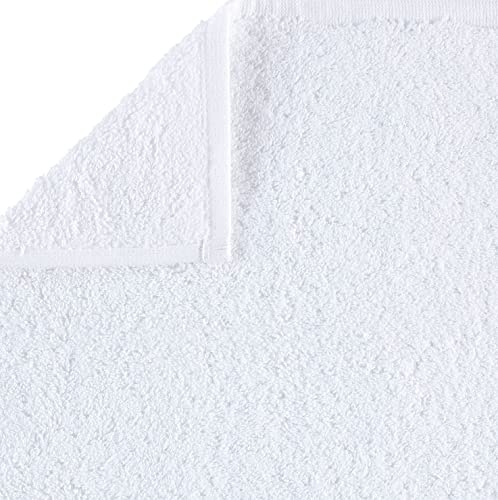 Hammam Linen Washcloth Linen Set Premium Original Turkish Cotton, Hotel Quality for Maximum Softness & Absorbency Face Towels for Hand, Kitchen & Cleaning (White Washcloths Set)