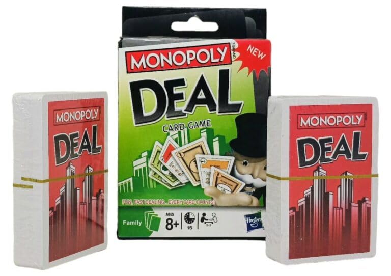 Image of Classic Card Game - 112 Colorful Cards | Fun Family & Party Game | 2-10 Players | Easy to Learn | Ages 7+ | Fast-Paced Colour & Number Matching Game for Kids & Adults (Monopoly Deal)