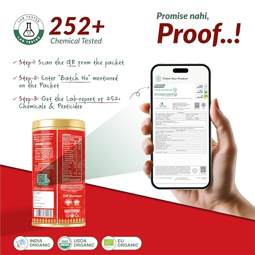 Image of COWBERRY Organic Royal Basmati Rice /Extra Long Grain 1 kg, Aged 2 Years Premium 18-20mm Cooked | NPOP India, NOP USDA, EU Organic Certified | Lab-Tested 252+ Chemicals & Glyphosate Free