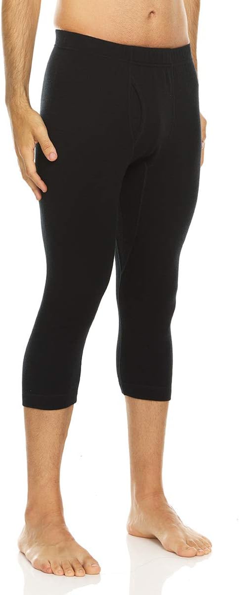 Merino Wool Three Quarter Skiing Base Layer Pants - Men's Thermal Bottoms - Image 4