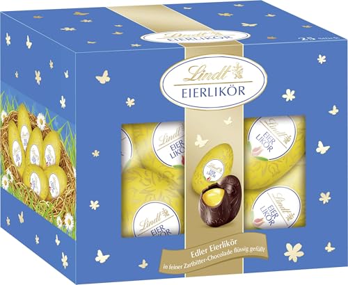 Lindt Schokolade | Eierlikör-Eier | 450g | Zartbitter-Schokoladeneier mit cremiger Eierlikör-Füllung | Ostereier mit Alkohol | Osterschokolade für Erwachsene zum Teilen & Genießen