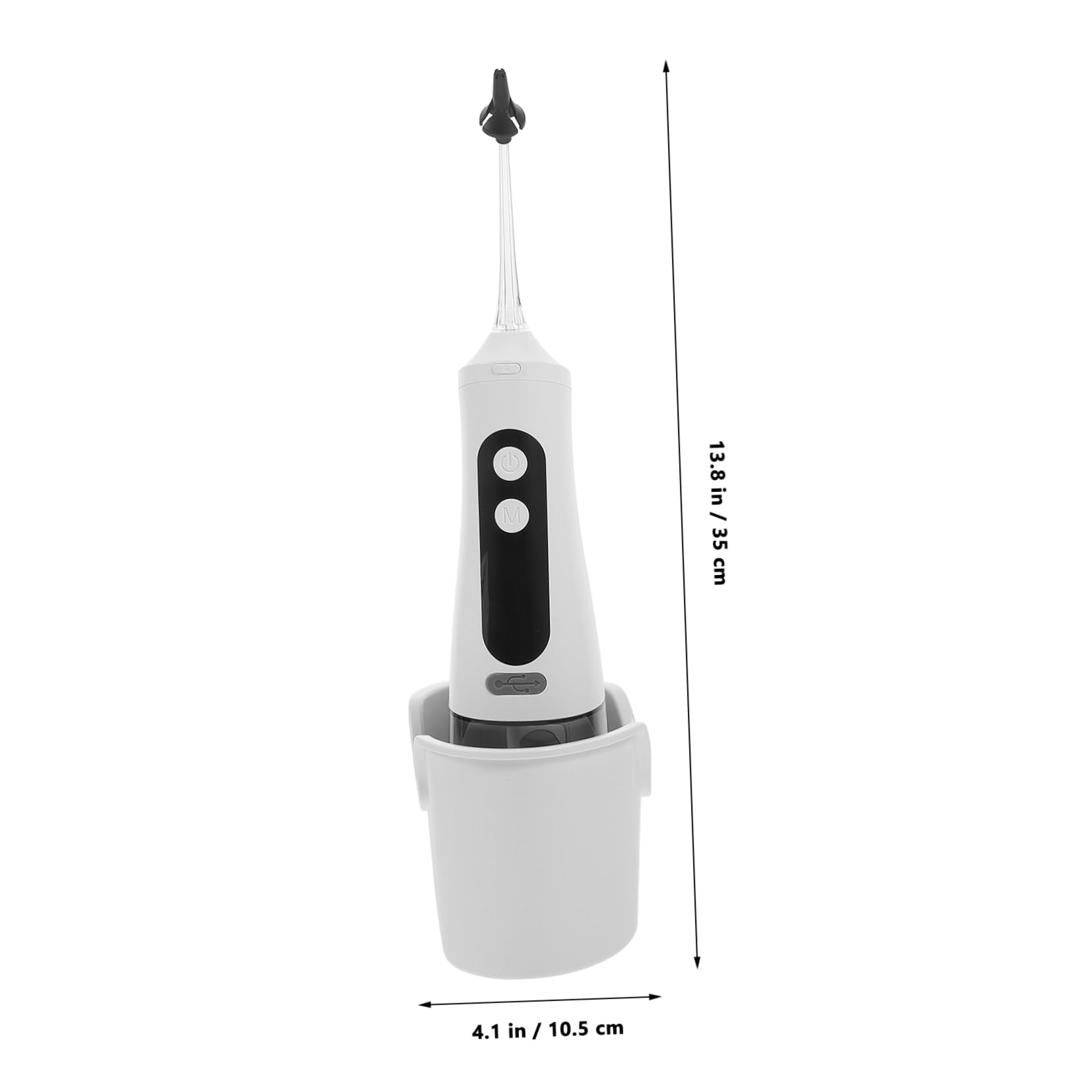 Ipetboom Irrigateur Auriculaire Électrique Ipx7 350ml, Dispositif de Lavage D'oreilles en Plastique Blanc, Facile à Utiliser pour Voyage et Salon