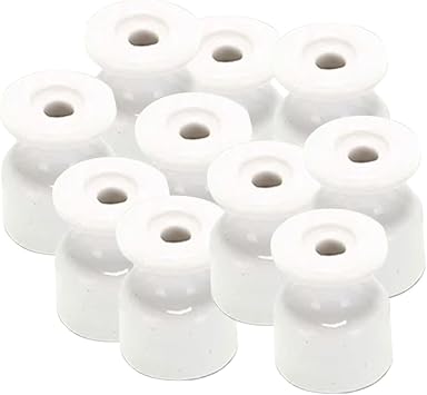 predolo 10 Pieces Porcelain Insulators Electrical Accessories, Retro, Easy to Install Ceramic Insulators Small for Wall Wiring, White