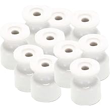 10 Pieces Wall Wiring Insulator Porcelain Ceramic Electrical Accessories Cord Cable Fixing Smooth Surface Withstand Outdoor Conditions Suitabl, White
