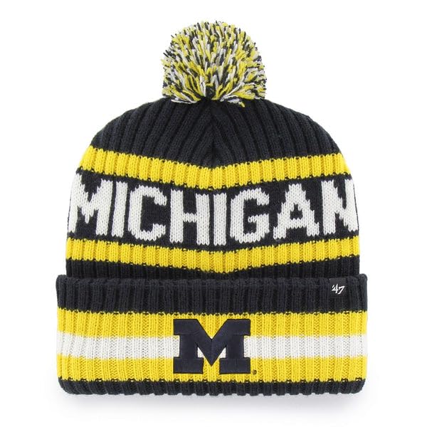 MICHIGAN WOLVERINES BERING '47 CUFF KNIT OSF / NAVY / A