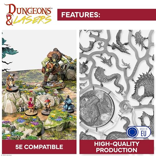 Dungeons & Lasers Fantasy Customization Bits for DND Terrain - 70 Pieces of D&D Accessories and Props for 5E Tabletop RPG Games - Unpainted, Unassembled - for Ages 14 Years and up