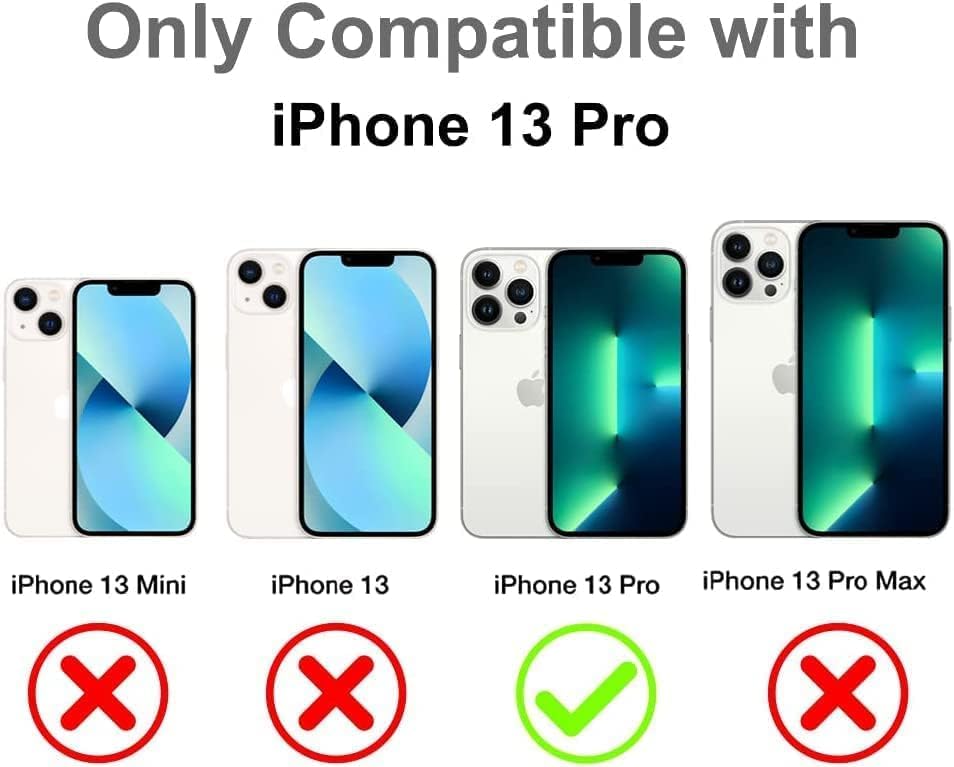 Miniatura 2 de MINSCOSE Funda compatible con iPhone 13 Pro de 6.1 pulgadas, bonito color neón brillante con protector de cámara de diamante brillante, funda de