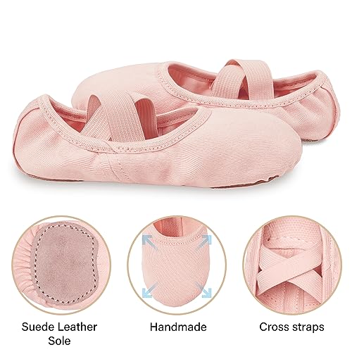Stelle Ballet Shoes Toddler Slippers Highly Elastic Canvas Girls Ballerina Dance Shoes for Toddler/Little Kid/Big Kid/Women3