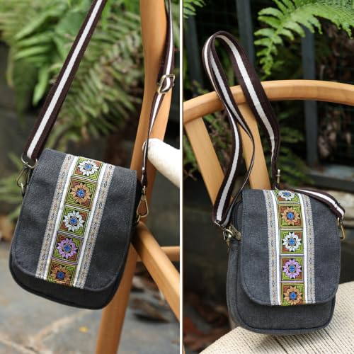Image of Goodhan Embroidered Crossbody Bag Phone Bag Small Boho Purses for Women
