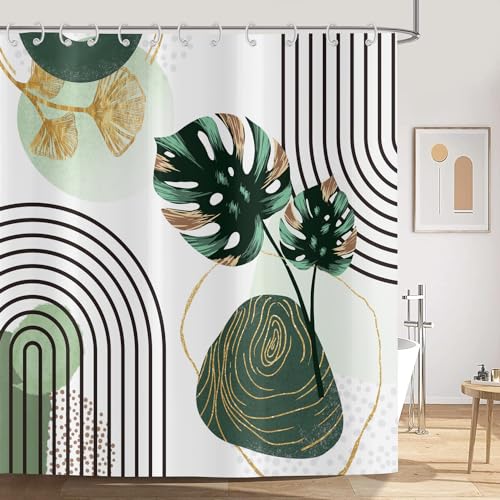 ASDCXZ Boho Leaves Shower Curtain 180x200 cm - Image 3