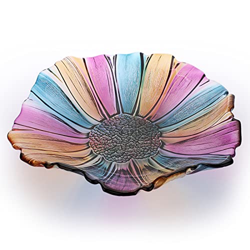 IGNPION Cuenco de cristal para frutas, cuencos de frutas creativos, cuenco de frutas de cocina, plato decorativo para servir frutas, mesa de encimera, cesta para caramelos, frutas